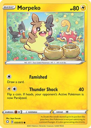 Morpeko (035) (035) 035/072 - Reverse Holofoil Shining Fates - Common