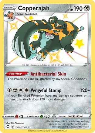 Copperajah SV091/SV122 - Holofoil Shining Fates Shiny Vault - Shiny Holo Rare
