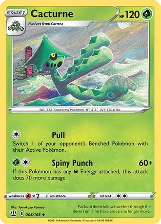 Cacturne 005/163 - Reverse Holofoil SWSH05 Battle Styles - Uncommon