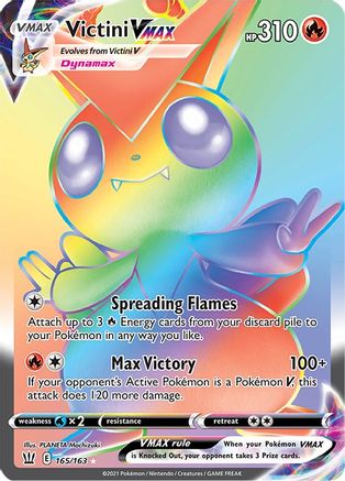 Victini VMAX (Secret) 165/163 - Holofoil SWSH05 Battle Styles - Secret Rare