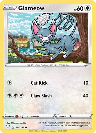Glameow 115/163 SWSH05 Battle Styles - Common