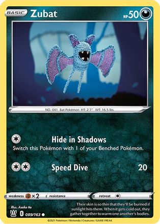 Zubat 089/163 - Reverse Holofoil SWSH05 Battle Styles - Common