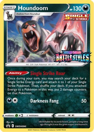 Houndoom (Prerelease) SWSH090 - Holofoil SWSH Sword & Shield Promo Cards - Promo