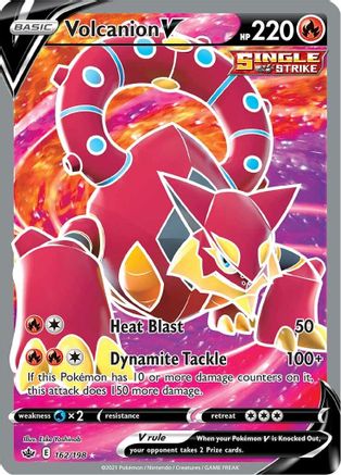 Volcanion V (Full Art) 162/198 - Holofoil SWSH06 Chilling Reign - Ultra Rare
