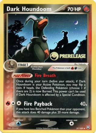 Dark Houndoom (Prerelease) 037/109 - Holofoil Nintendo Promos - Promo