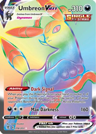 Umbreon VMAX (Secret) 214/203 - Holofoil SWSH07 Evolving Skies - Secret Rare
