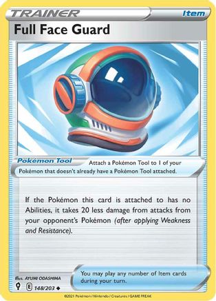 Full Face Guard 148/203 - Reverse Holofoil SWSH07 Evolving Skies - Uncommon