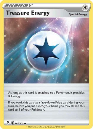Treasure Energy 165/203 SWSH07 Evolving Skies - Uncommon
