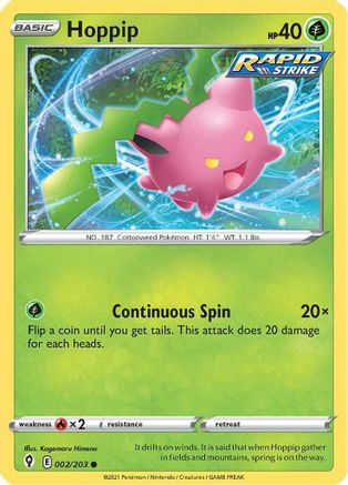 Hoppip 002/203 SWSH07 Evolving Skies - Common