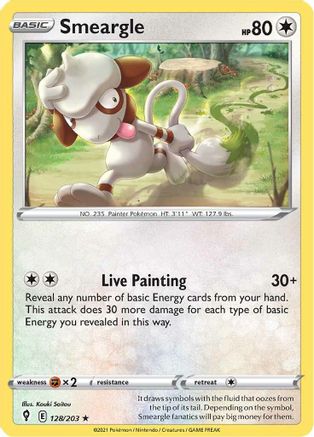 Smeargle 128/203 SWSH07 Evolving Skies - Rare