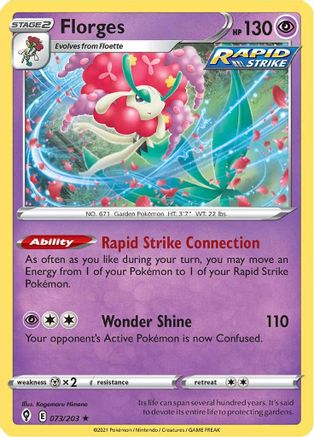 Florges 073/203 - Holofoil SWSH07 Evolving Skies - Holo Rare