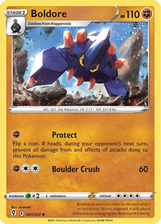 Boldore 087/203 SWSH07 Evolving Skies - Uncommon