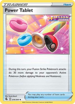 Power Tablet 236/264 SWSH08 Fusion Strike - Uncommon
