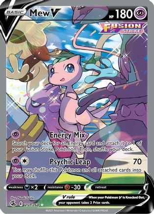 Mew V (Alternate Full Art) 251/264 - Holofoil SWSH08 Fusion Strike - Ultra Rare