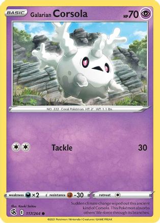 Galarian Corsola 117/264 SWSH08 Fusion Strike - Common