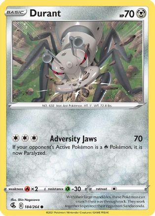 Durant 184/264 SWSH08 Fusion Strike - Common