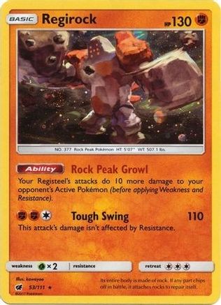 Regirock (Cosmos Holo) 053/111 - Holofoil SM Promos - Promo
