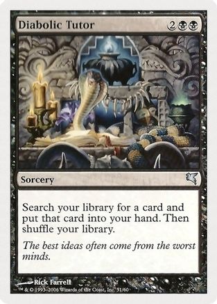 Diabolic Tutor (PSAL-051) - Magic Encyclopedia 2005 (Salvat/Hachette)