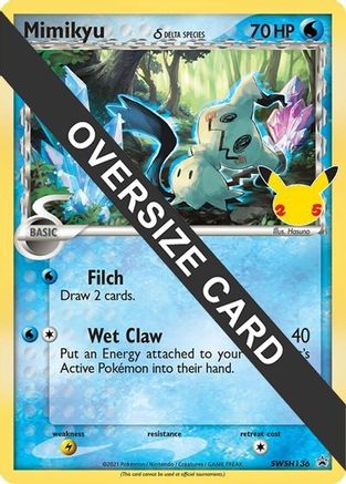 Mimikyu (Delta Species) (Delta Species) - SWSH136 SWSH136 - Holofoil Jumbo Cards - Promo