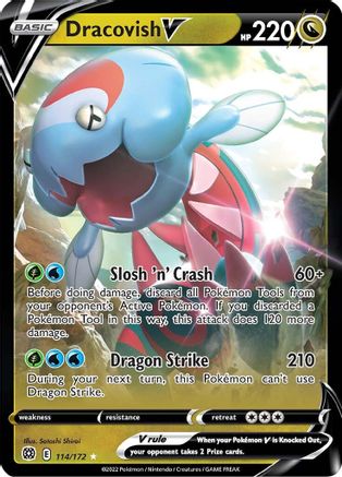 Dracovish V 114/172 - Holofoil SWSH09 Brilliant Stars - Ultra Rare