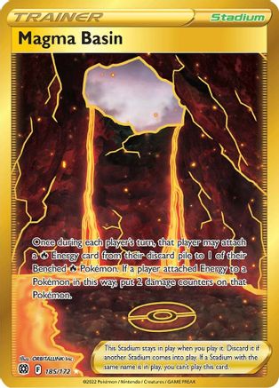 Magma Basin (Secret) 185/172 - Holofoil SWSH09 Brilliant Stars - Secret Rare
