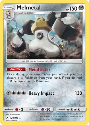Melmetal (Cosmos Holo) 129/214 - Holofoil Blister Exclusives - Promo