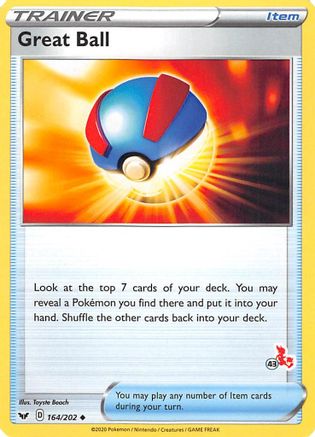 Great Ball (#43 Cinderace Stamped) 164/202 Battle Academy 2022 - Promo