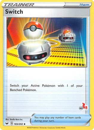 Switch (#40 Cinderace Stamped) 183/202 Battle Academy 2022 - Promo