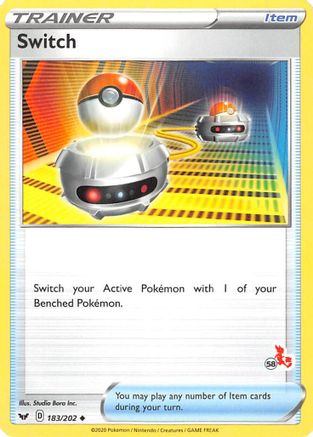 Switch (#58 Cinderace Stamped) 183/202 Battle Academy 2022 - Promo