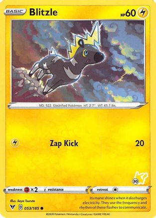 Blitzle (#30 Pikachu Stamped) 053/185 Battle Academy 2022 - Promo
