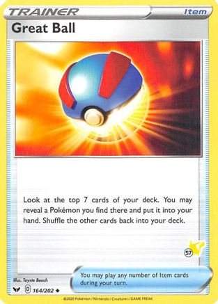 Great Ball (#57 Pikachu Stamped) 164/202 Battle Academy 2022 - Promo