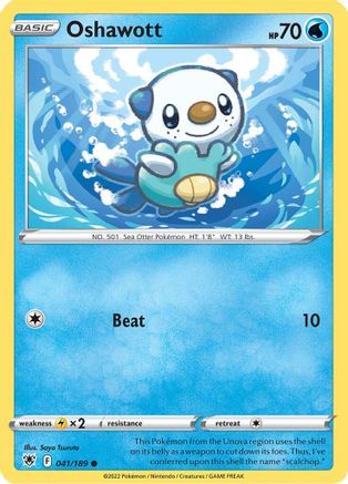 Oshawott 041/189 - Reverse Holofoil SWSH10 Astral Radiance - Common