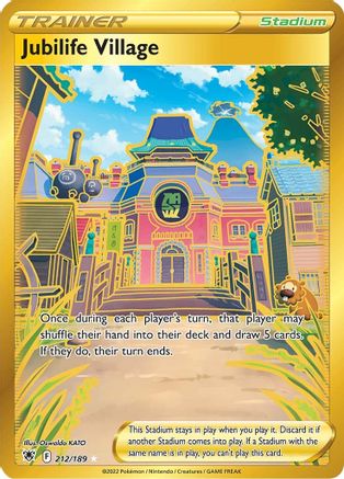 Jubilife Village (Secret) 212/189 - Holofoil SWSH10 Astral Radiance - Secret Rare