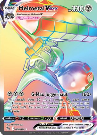 Melmetal VMAX (Secret) 080/078 - Holofoil Pokemon GO - Secret Rare