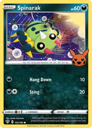 Spinarak 102/189 Trick or Trade BOOster Bundle - Promo