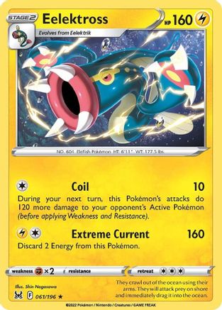 Eelektross 061/196 - Reverse Holofoil SWSH11 Lost Origin - Rare