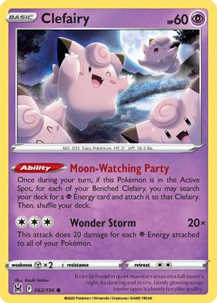 Clefairy 062/196 SWSH11 Lost Origin - Common