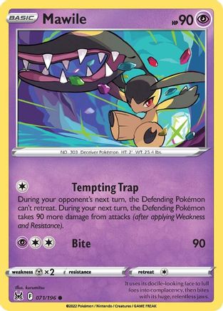 Mawile 071/196 - Reverse Holofoil SWSH11 Lost Origin - Common