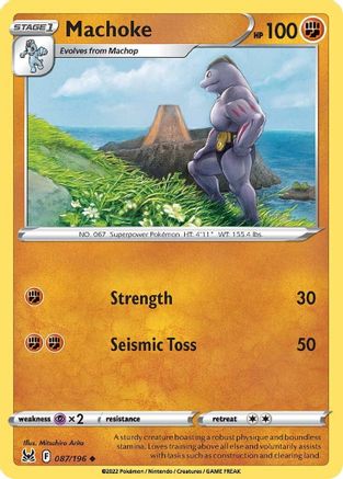 Machoke 087/196 - Reverse Holofoil SWSH11 Lost Origin - Uncommon