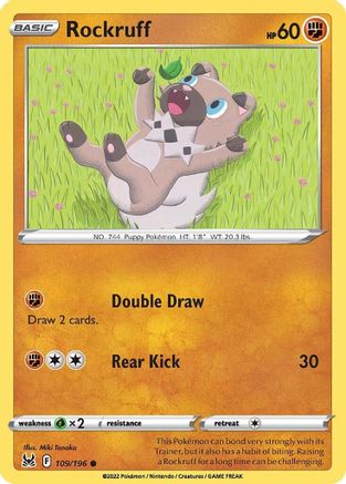Rockruff 109/196 SWSH11 Lost Origin - Common