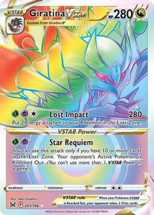 Giratina VSTAR (201) (Secret) (201) 201/196 - Holofoil SWSH11 Lost Origin - Secret Rare