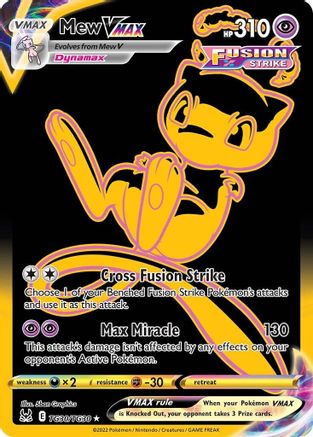 Mew VMAX (Secret) TG30/TG30 - Holofoil SWSH11 Lost Origin Trainer Gallery - Secret Rare