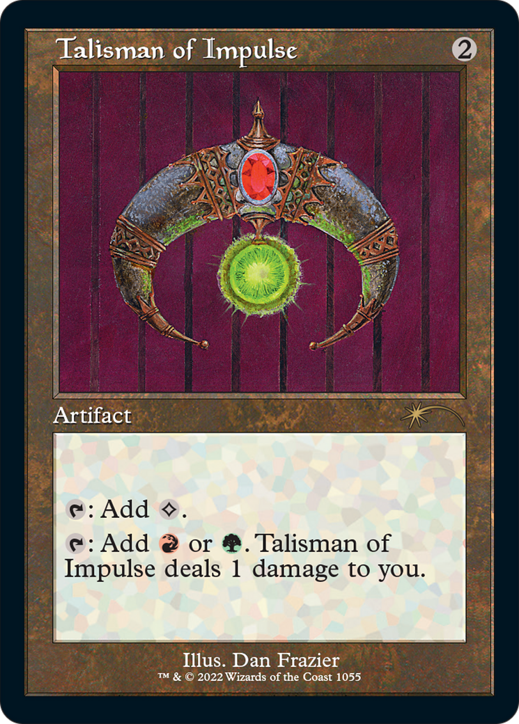 Talisman of Impulse (Retro Frame) (SLD-1055) - Secret Lair Drop Etched Foil
