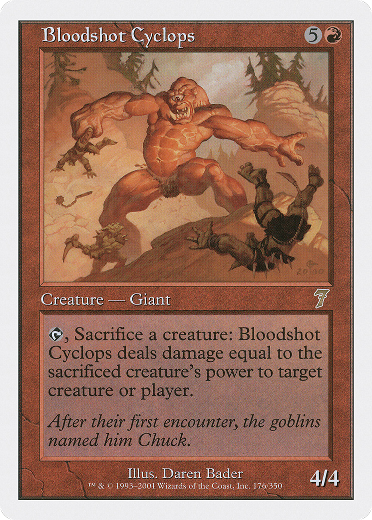 Bloodshot Cyclops (7ED-176★) - 7th Edition Foil