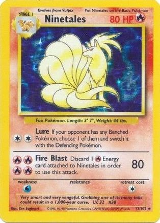 Ninetales 012/102 - Holofoil Base Set - Holo Rare