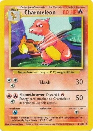 Charmeleon 024/102 Base Set - Uncommon