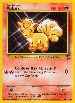 Vulpix 099/130 Base Set 2 - Common