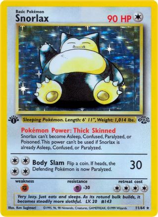 Snorlax (11) (11) 011/64 - 1st Edition Holofoil Jungle - Holo Rare