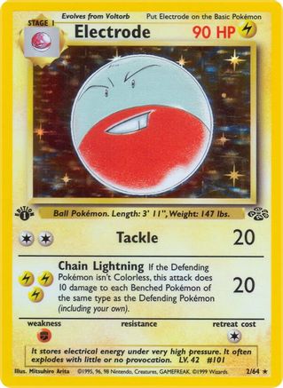 Electrode (2) (2) 002/64 - 1st Edition Holofoil Jungle - Holo Rare
