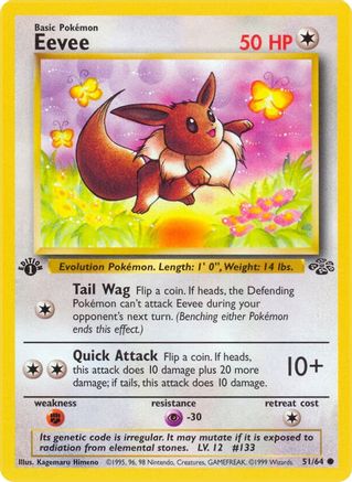 Eevee 051/64 - 1st Edition Jungle - Common